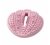 MERIGLARE Silicone Foot Massager Foot Pad Foot Cushion Foot Stepper with Array of 49 Massage Nodes and Air-Filled Cushion PVC Base for Knees Support Suitable, Pink