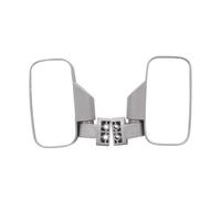 MERIGLARE Single Side Mirror with Wide Angle Glass and Flexible Adjustable Joint for UTV Trail Riding Navigation and Sand Exploration Suitable for Round Roll Cages, Gray