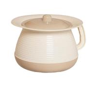 MERIGLARE Spittoon Chamber Pot with Handle Multiuse,Portable,Urinal Bottle with Cover for Bathroom,Bedroom Home Men Woman Children, Light Brown