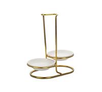 MERIGLARE Standing Spoon Rest, Upright Ladle Holder, Soup Ladle Holder, Slotted Spoon for Hotpot Restaurant, double round White, optional