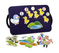 MERIGLARE Story Board Valentine's Day Gifts Playset Sensory Parent Child Nursery Folding And Portable Storytelling Flannel Board, duck