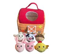 MERIGLARE Stuffed Farm Animals Animals House Set Sensory Toys Animal Toys for Children, Style B