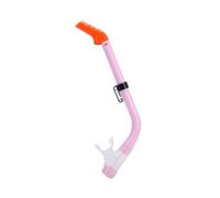 MERIGLARE Swimming Snorkel Kids Front Mounted Wet Training Snorkel Silicone Soft Tube with Attachment Clip Suitable for Children Swimmer Coaching, Pink