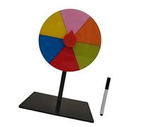 MERIGLARE Tabletop Prize Turntable Lucky Draw Roulette Wheel Tabletop Fortune Wheel for Interactive Learning Game, 6 Grids