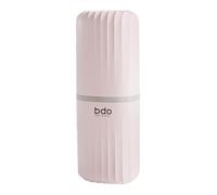MERIGLARE Toothbrush, Toothpaste, Travel Case, Portable Toothbrush Holder and Rinse Cup, Easy to Carry for Hotel Business Trips, Pink, L