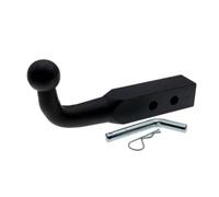MERIGLARE Trailer Hitch Ball Mount Trailer Towing Ball Coupler Metal Shank Tow Accessory With Matte Metal Finish And Pre Drilled Holes Construction For, 2 Inch Ball Head, Trailer Hitch With Pin