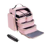 MERIGLARE Travel Makeup Bag Makeup Train Case Water Resistant with Handle Cosmetic Bag Travel Organizer for Cosmetics Hair Tools Girls