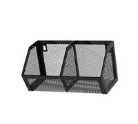 MERIGLARE Wall-Mounted Storage Basket Hanging Kitchen Basket Modern Space-Saving Kitchen Hanging Wall Organizer Spice Rack for Restaurants Bedrooms Home Use, Black 2 Grid