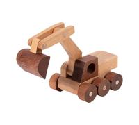 MERIGLARE Wooden Car Toy Early Learning Decor Figure Engineering Vehicle Model Ornament for Children's Day, Style D