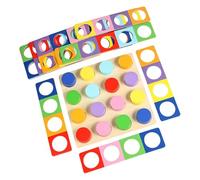 MERIGLARE Wooden Color-matching Puzzle Board for Preschool Learning, Interactive Educational Game for Children, Skills