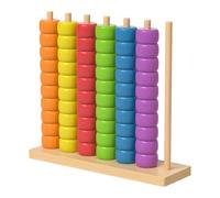 MERIGLARE Wooden Stacking Toys for Color Sorting, Stacking Block Counting Game, Sensory Toy for Kindergarten, L