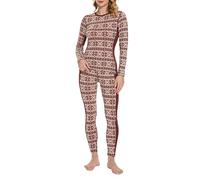 MERINNOVATION 100% Merino Underwear Women's Set, Lightweight, Midweight, Thermal Underwear, Merino Wool, Long Sleeve Shirt, Cameo Rose 230, L