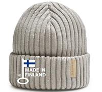 Merino Beanie for Men and Women - 100% Extra Fine Merino Wool - Made in Finland - Grey, One Size - Perfect for Cold Days - Men's Winter Hat - Soft, Breathable Merino Knitted Hat - Men's Hat, gray, One