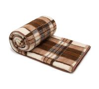 Merino Blanket 220x200 cm - Pure Blanket made of 100% Merino Sheep Wool - Warm and Natural Wool Throw - Weight 500g/m²