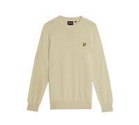 Mid Knits Cotton Merino Crew Neck Jumper - male - Lyle & Scott - Round-neck Knitwear - Beige - XL - Knitwear XL