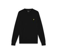 Lyle & Scott Cotton Merino Crew Neck Jumper - Jet Black