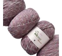 Merino-Moments Knitting and Crochet Merino Wool Multicolour Yarn Set of 4 (416m/400g), Thick Chunky Weight #5, Great for Baby Projects: Sweaters, Blankets, Hats, Mittens, Scarves (Purple Lavender)