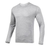 Merino Protect 100% Merino Wool Base Layer Mens Soft Long Sleeve Shirts Odor Resistance Thermal Underwear for Hunting Hiking Light Grey Heather