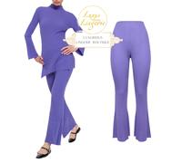Merino Rib Trousers By Wolford S Iris Bloom Purple From 100% Wool Leggings