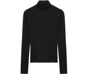 Merino Roll Neck Sweater Women's KnowledgeCotton Apparel Noir L