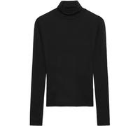 Merino Roll Neck Sweater Women's KnowledgeCotton Apparel Noir XS