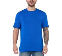 Merino Summit Cooling Undershirt Men S-6XL Big Tall - Bamboo Viscose Moisture Wicking Anti Sweat Night Sweats Hot Sleepers, True Blue, Large