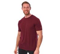 Merino tech. 100% Merino Short Sleeve Shirts Men, Henley T-Shirt Mens, Shirt with Pocket - Soft & Breathable (Medium, Burgundy)