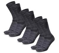 Merino.tech 3 Pairs Merino Wool Socks Mens and Womens - Merino Wool Hiking Socks Crew Style (Charcoal Pack of 3, 9-12)