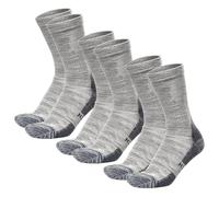Merino.tech 3 Pairs Merino Wool Socks Mens and Womens - Merino Wool Hiking Socks Crew Style (Cloud Grey Pack of 3)