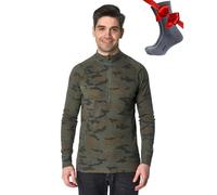 Merino.tech Men’s Thermal Shirt - 100% Merino Wool Long Sleeve Base Layer Half Zip