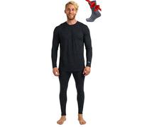 Merino.tech Merino Wool Base Layer Men Set - Merino Thermal Underwear Mens Top and Bottom Lightweight, Midweight, Heavyweight (XX-Large, 165 LITE Charcoal Grey)