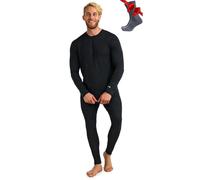 Merino.tech Merino Wool Base Layer Men Set - Merino Thermal Underwear Mens Top and Bottom Lightweight, Midweight, Heavyweight (XXX-Large, 165 LITE Charcoal Grey)
