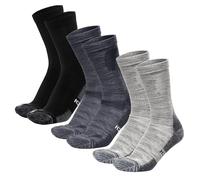 Merino.tech Merino Wool Socks Mens and Womens - Merino Wool Hiking Socks Crew Style (Multicolor: Black, Charcoal, Cloud Grey, 9-12)