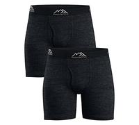 Merino.tech Merino Wool Underwear Men - 100% Merino Wool Boxers for Men (Large, 2 Pack - 170 Heathered Black)