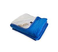 Merino Wool 2 in 1 ! WOOLAMRKED Baby Blanket Cashmere Blanket, Wool Duvet Natural Perfect for Gift COT Bed Blanket Baby Duvet Toddler (100 x 140 cm, Navy Blue)