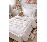 Merino Wool Bedding Junior Cotbed DUVET/QUILT LIGHT WEIGHT, NATURAL 4,5 TOG COT BED SIZE DUVET 120 x 150 CM + PILLOW 40 x 60 cm BABY SET