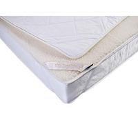 Merino Wool Bedding Reversible Mattress Topper 100% Merino Lambswool & Cotton Underblanket Pad King size underblanket 160 x 200 cm. Natural Product