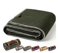 Merino Wool Blend Camping Blanket Ultra Warm, Moisture Wicking, Portable Outdoor Blanket for Camping, RV Trips, Adventures, Picnic, Bushcraft Survival Kits, Large 86"x62"