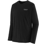Patagonia - L/S Cap Cool Merino Graphic Shirt - Merino shirt size XS, black