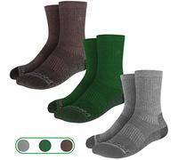 Merino Wool Blend Walking Hiking Socks Unisex (3 Pairs) (Mix) (3-6.5) [S]