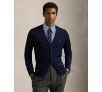 Merino Wool Buttoned Cardigan Navy Blue