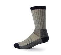 Merino Wool Crew Hiking Sock - Moisture Wicking - Denim Heather - Medium