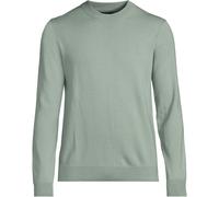 Merino Wool Crew Neck Sweater lands end Bottle Green L