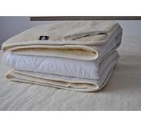Merino Wool DIAMOND natural bedding wool mattress topper fleece sheet natural product Seasons** Reversible wool underblanket corner straps (120x200cm)