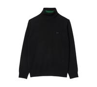 Lacoste Merino Wool Roll Neck Sweater Size 5 - L Black