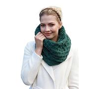 Merino Wool Honeycomb Irish Snood Scarf (Connemara Green)