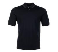 Merino Wool Knitted Short Sleeve Polo Shirt Navy, Medium