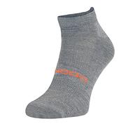 COMODO Merino Wool Running Socks Lightweight Cushioned Ankle Sport Socks for Men & Women (9-11, Grey)