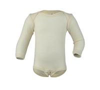 Merino Wool Silk Baby Newborn Body Bodysuit t-Shirt (12-24 mo, Natural Beige)