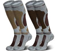 Merino Wool Ski Socks, Cold Weather Knee-High Thermal Socks for Winter, Snow, Snowboarding, Hiking